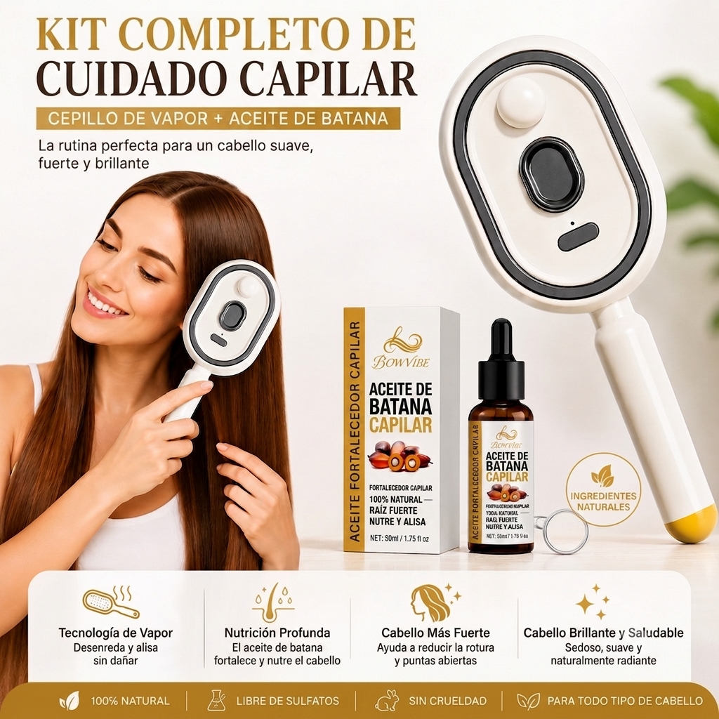 Escova Anti-Nós e Anti-Frizz