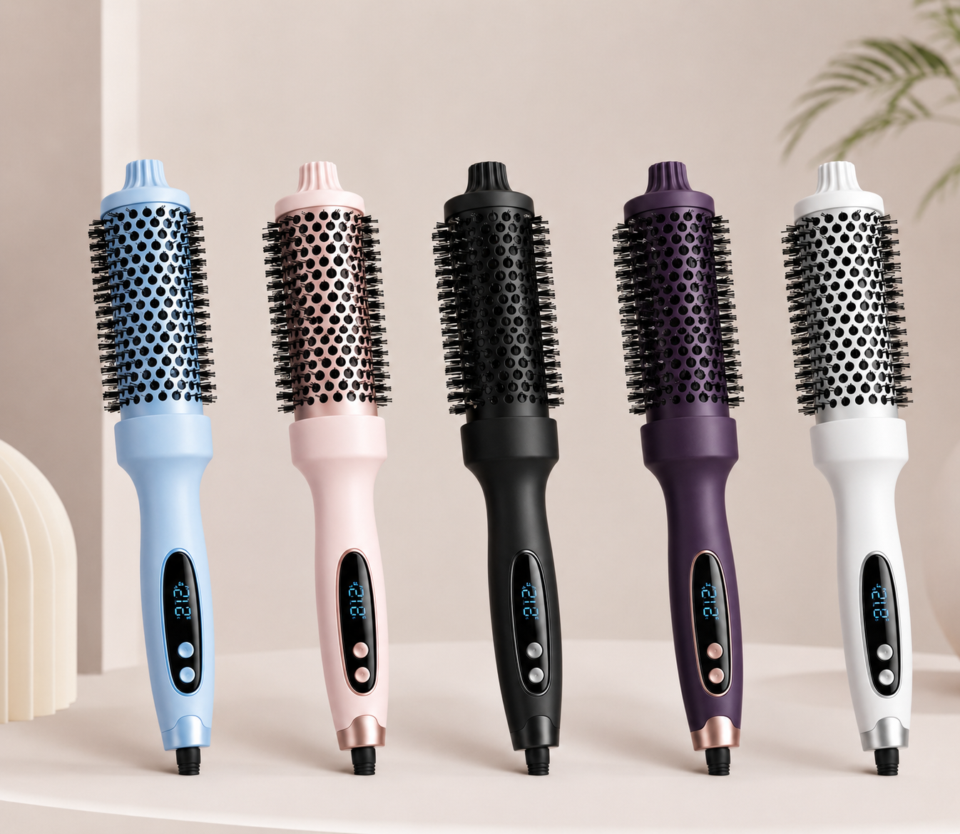 Style Pro™ Multifunktionell 3-i-1 Värmeborste för Uppsättning och Lockar  