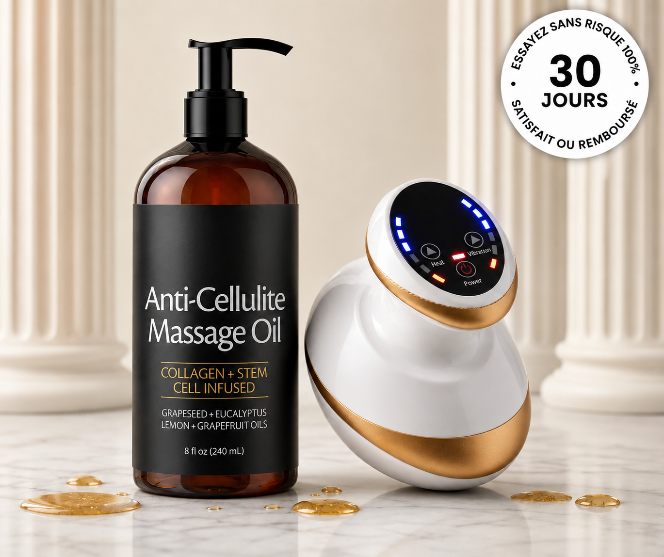 Rituel Lissant Pro™ | Wärmende Anti-Cellulite-Massage & Kollagenöl