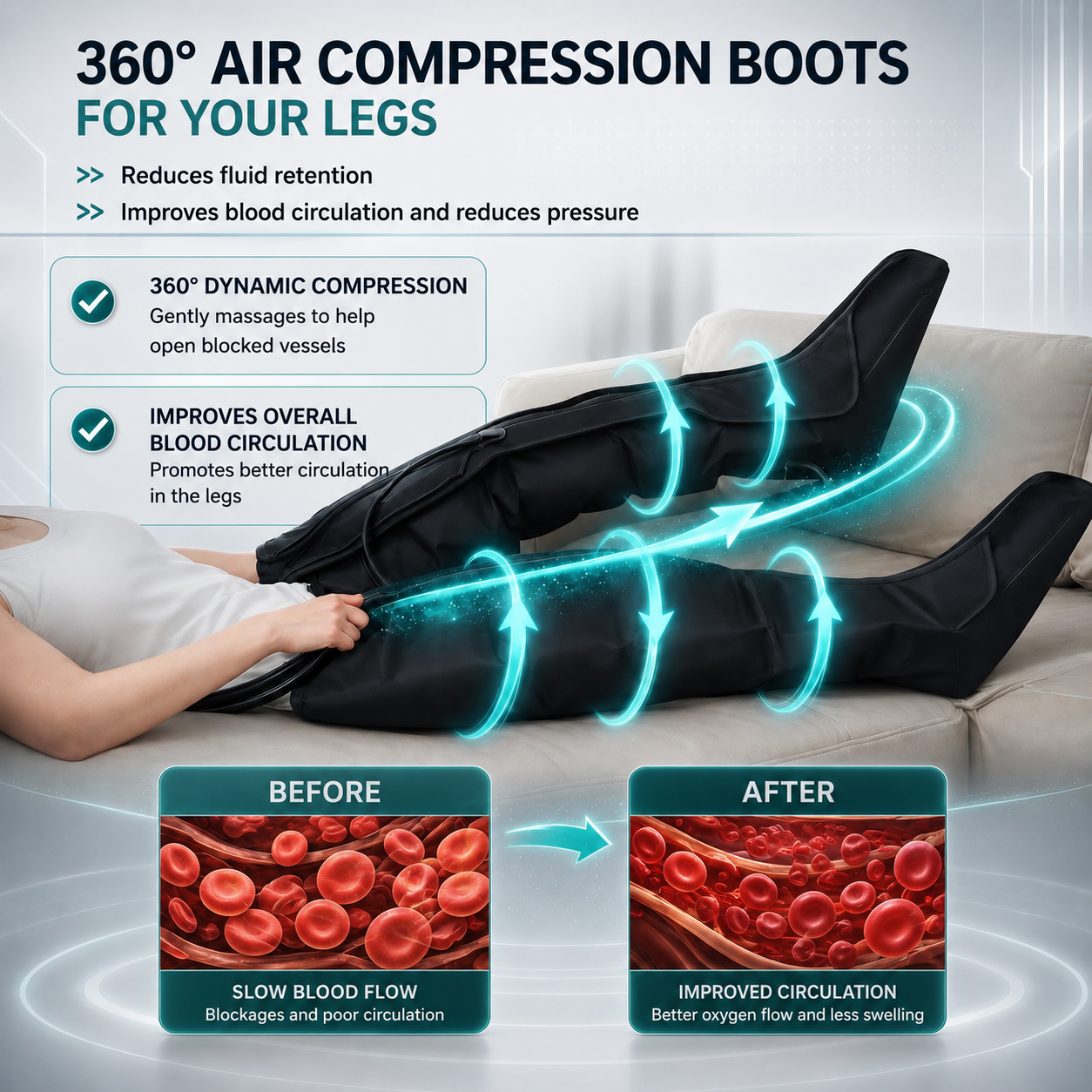 AirWave Pro™ Bottes Jambes Libres