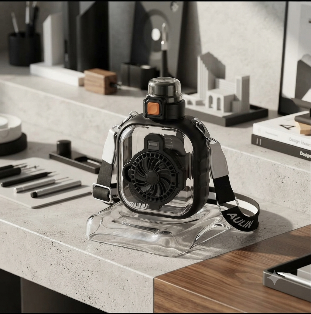 Ventilateur Gourde Portable avec Bandoulière