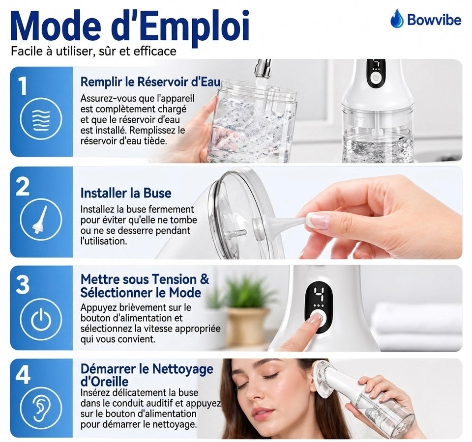 Nettoyeur Auriculaire Pro Ultra Rapide & Étanche