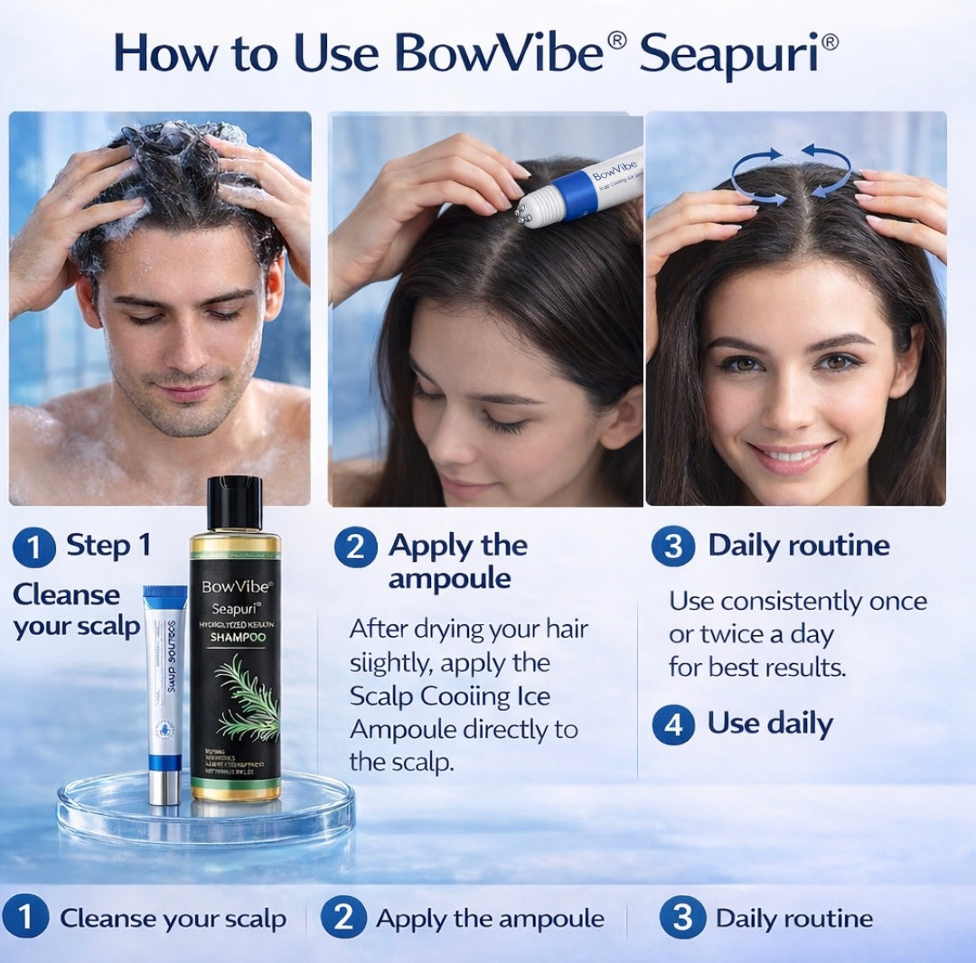 BowVibe® Seapuri® — Proti vypadávání, podpora růstu a hustoty vlasů