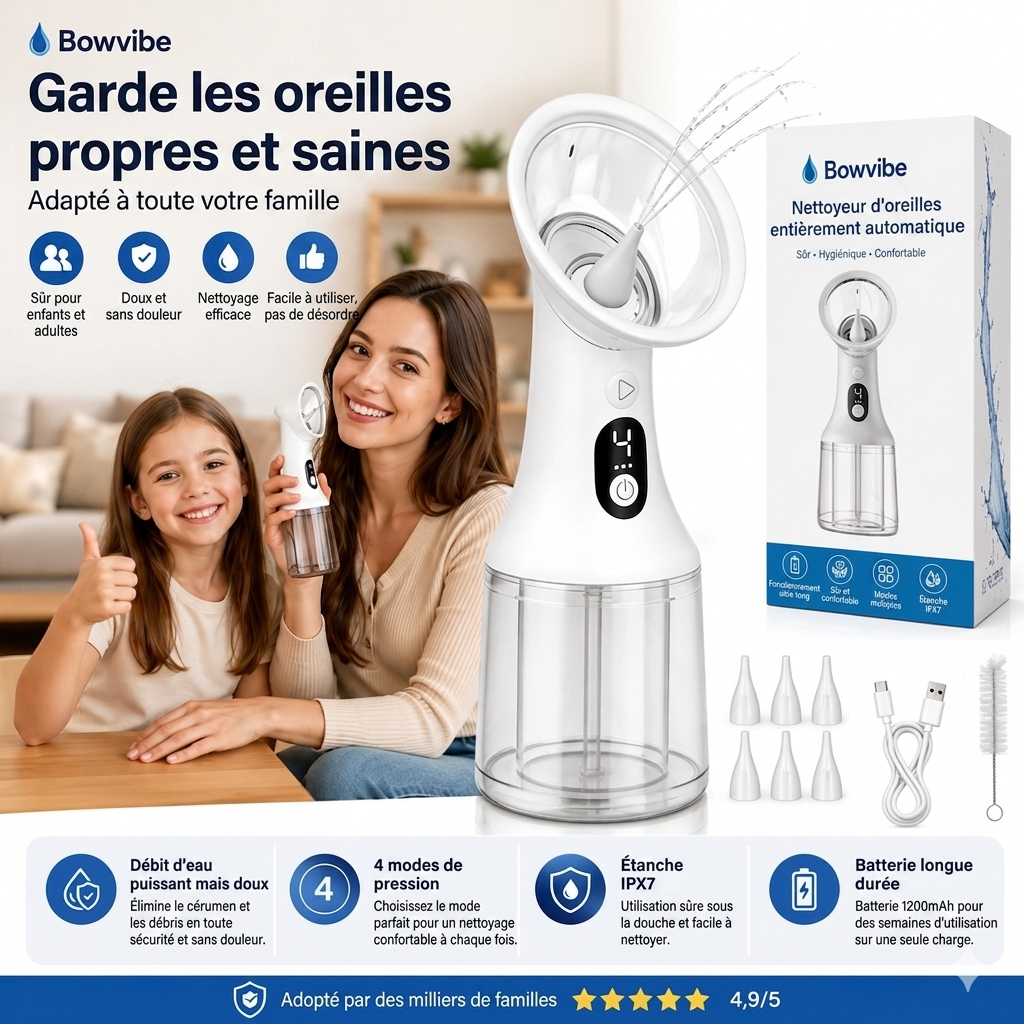 Nettoyeur Auriculaire Pro Ultra Rapide & Étanche