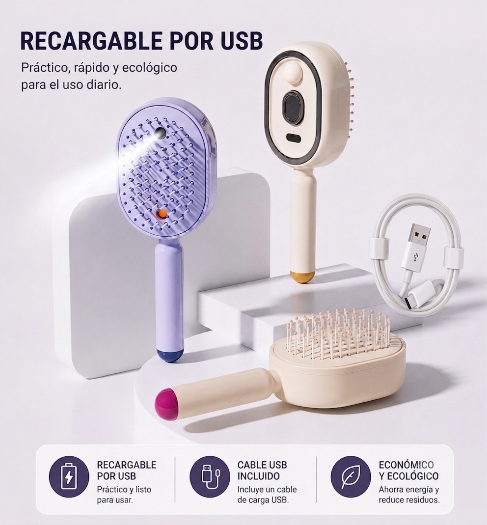 Escova Anti-Nós e Anti-Frizz