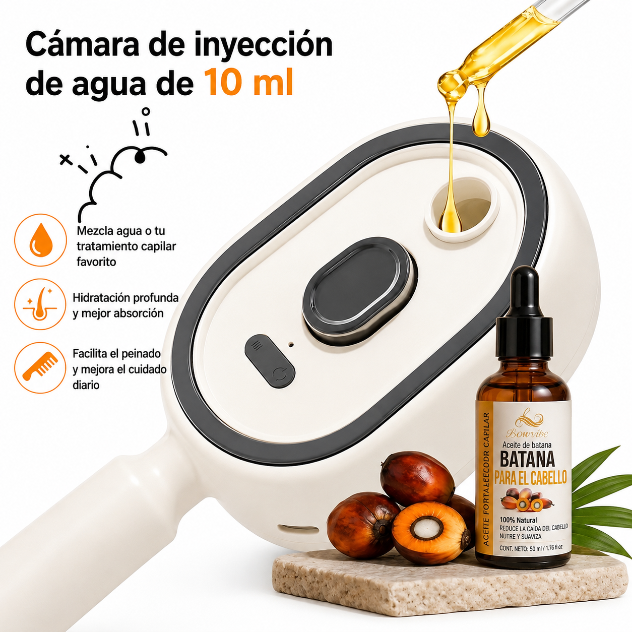 Escova Anti-Nós e Anti-Frizz